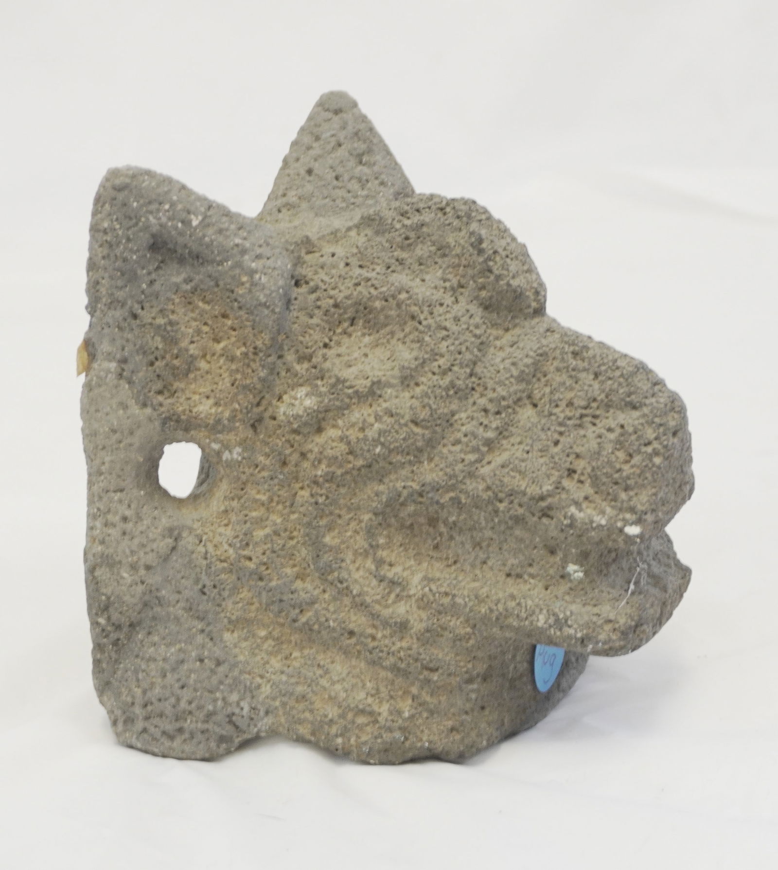 LAVA STONE MAYAN DOG HEAD EFFIGY (1 of 6)