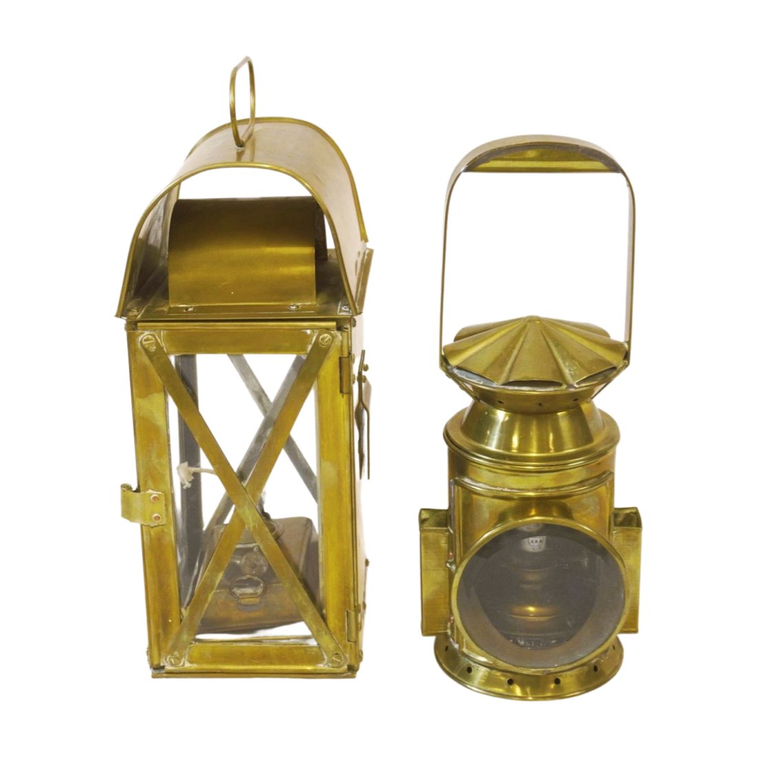 2 ANTIQUE / VINTAGE BRASS LANTERNS (1 of 4)