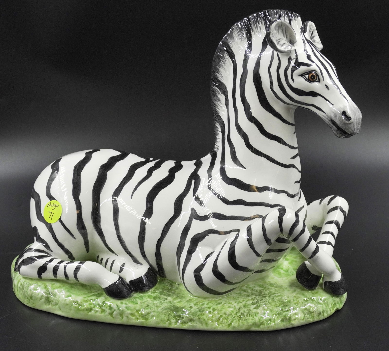 LARGE ITALIAN EXIMIOUS CERAMIC ZEBRA (1 of 8)
