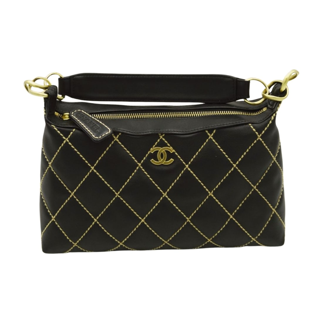 AUTHENTIC CHANEL WILD STITCH QUILTED PURSE (1 of 15)