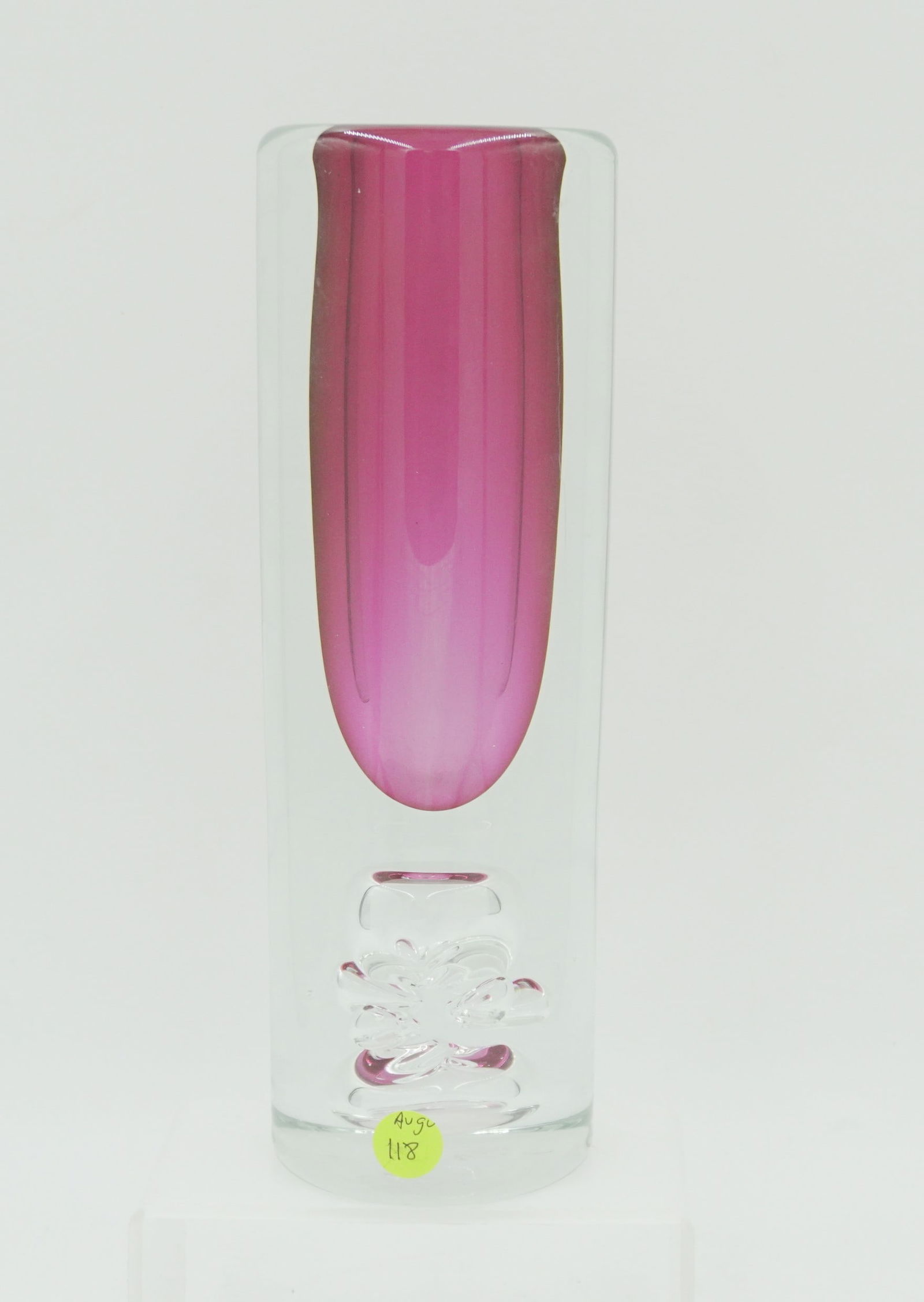 VINTAGE CONTROLLED BUBBLE BLOWN GLASS VASE (1 of 6)