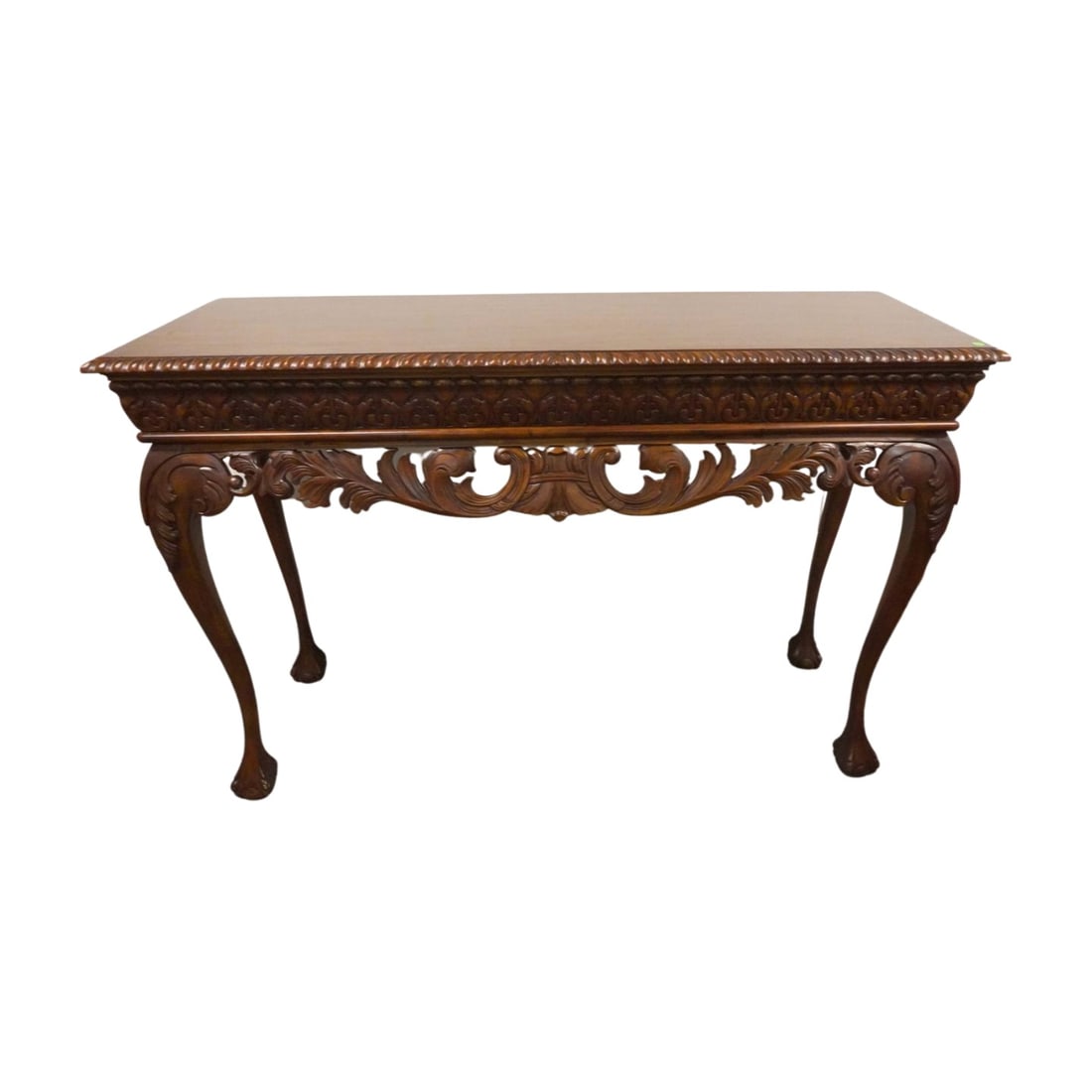 MAHOGANY ENTRANCE / CONSOLE TABLE BALL & CLAW (1 of 5)