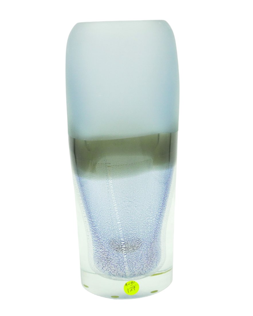 LARGE 2002 MURANO VENINI ART GLASS VASE SIGNED (1 of 10)