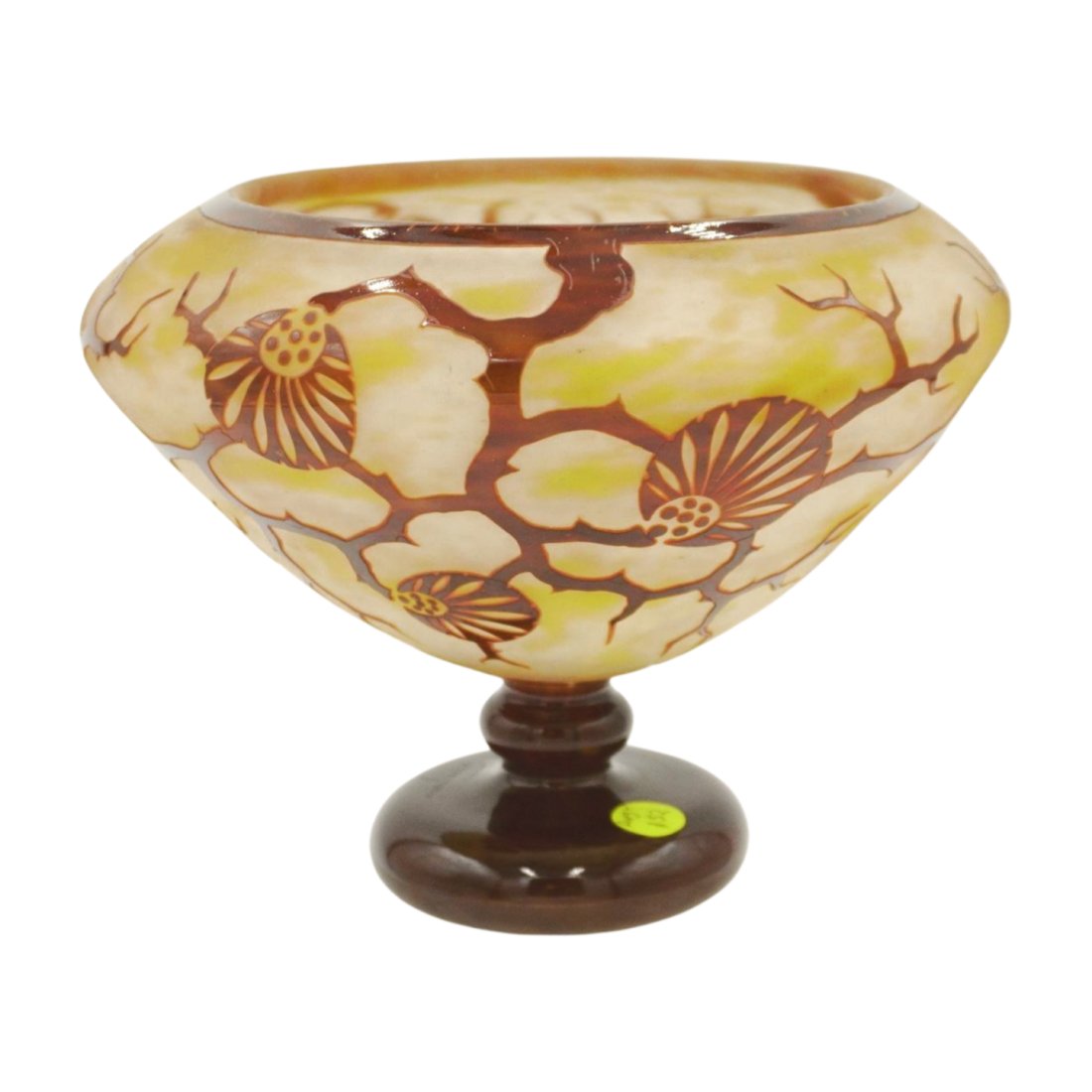ART DECO LA VERRE FRANCAIS CAMEO ART GLASS COMPOTE BOWL FOOTED CHARLES SCHNEIDER (1 of 8)