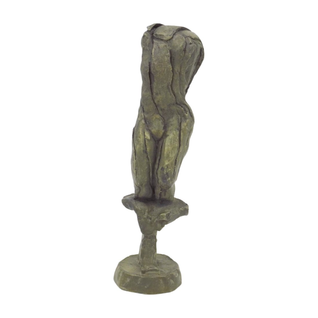 WIFREDO LAM BRONZE SCULPTURE NUDE SIGNED LAM: Modernist Bronze Sculpture Nude Torso attributed to Wifredo Lam (1902-1982). Solid Bronze, Signed LAM and 46 on the Base. Measures 3"x3"x10.5". Weight 7 pds. Wifredo oscar de la Concepci?n Lam y Casti