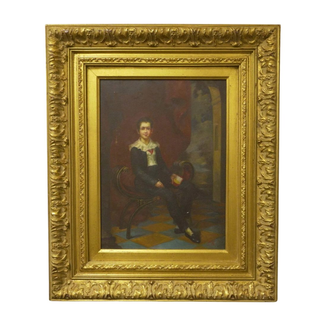 OIL ON CANVAS PORTRAIT YOUNG BOY (1 of 4)