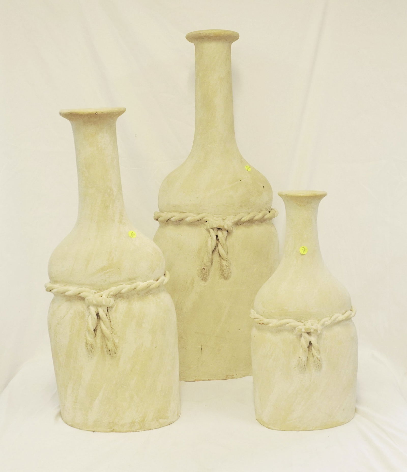 3 LARGE CONTEMPORARY TERRACOTTA VASES (1 of 3)