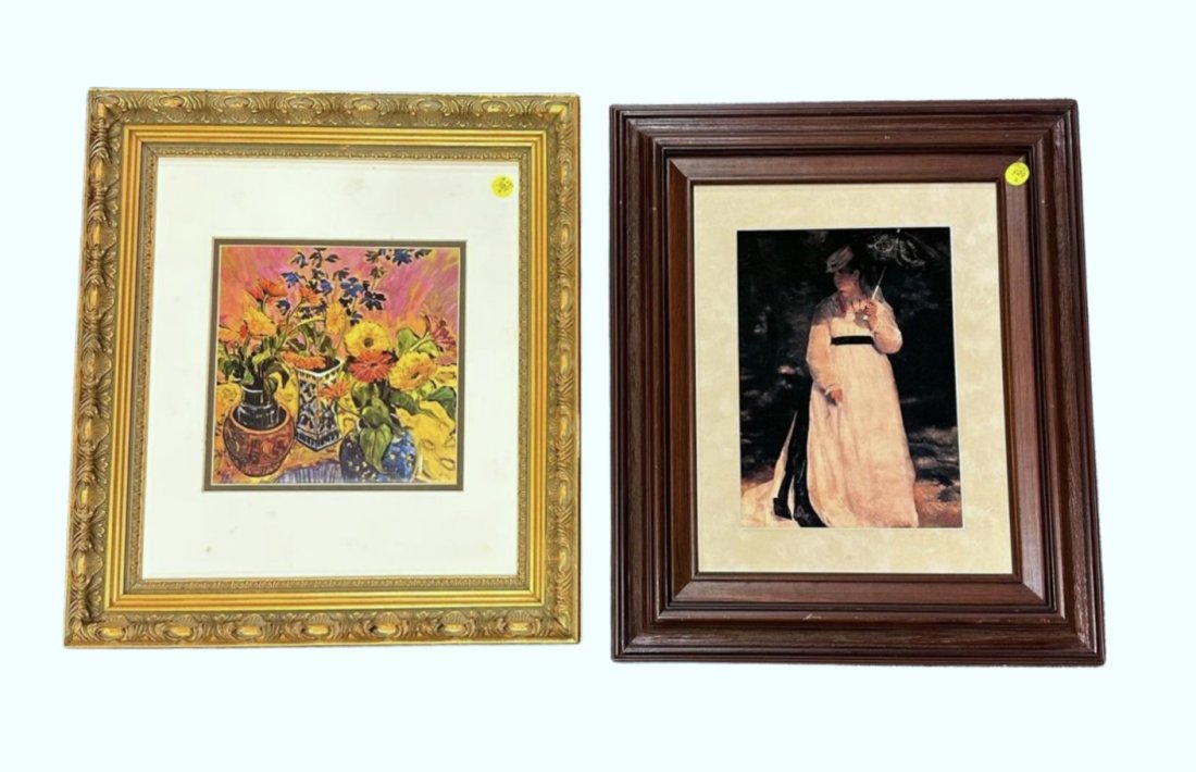 2 VINTAGE STILL LIFE PRINT & LISE WITH A PARASOL ENHANCED GICLEE (1 of 1)