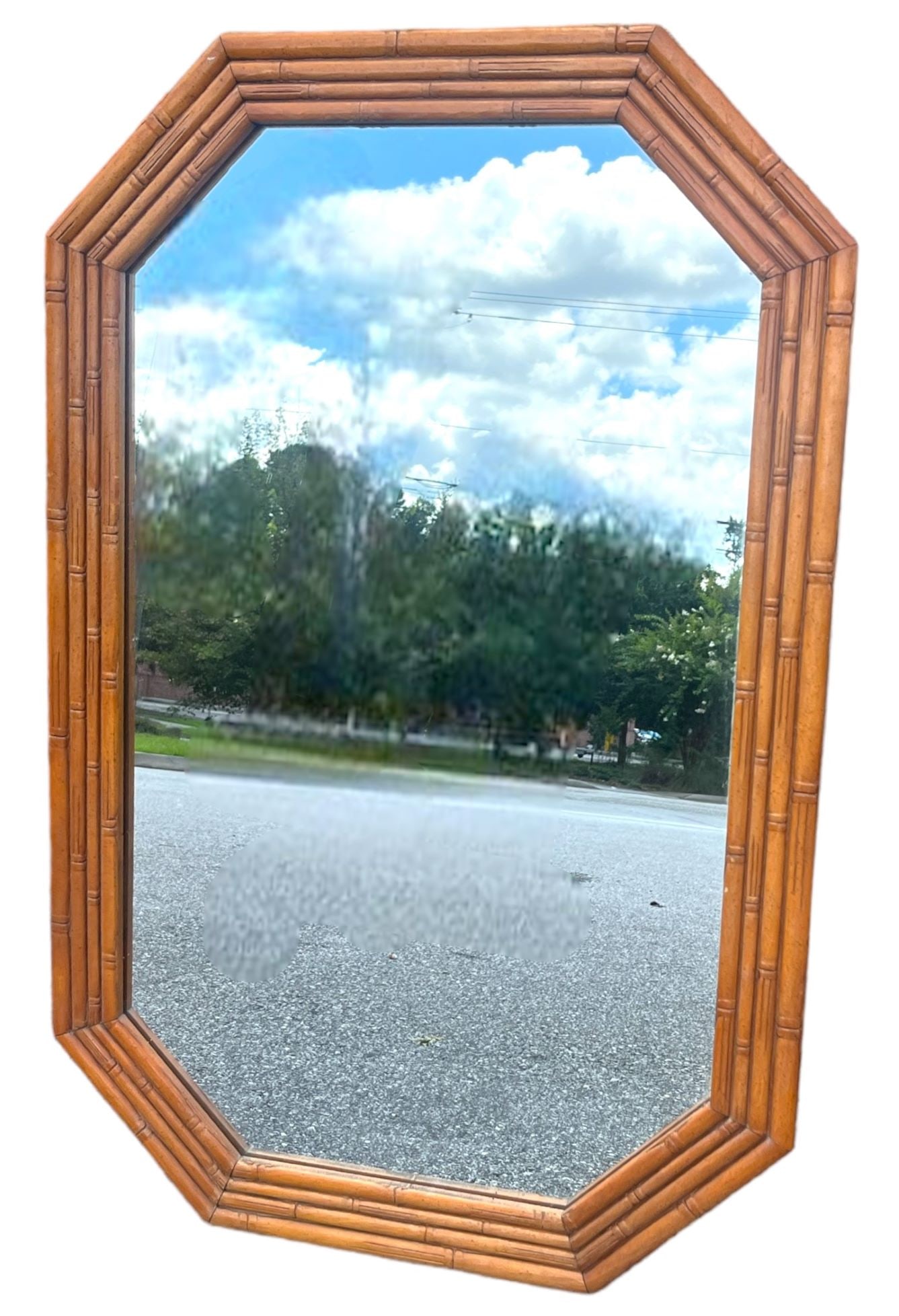 VINTAGE FAUX BAMBOO CHINOISERIE WALL MIRROR (1 of 10)