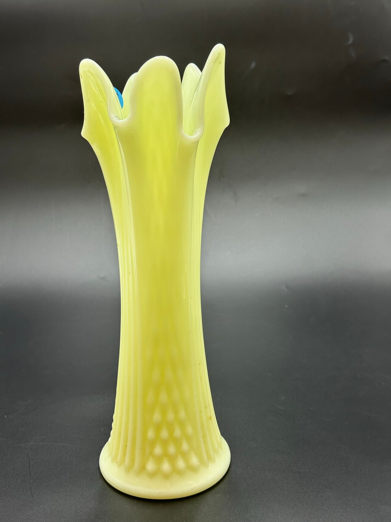 Fenton Swung Vase Uranium Great Flow 12.5" Auction