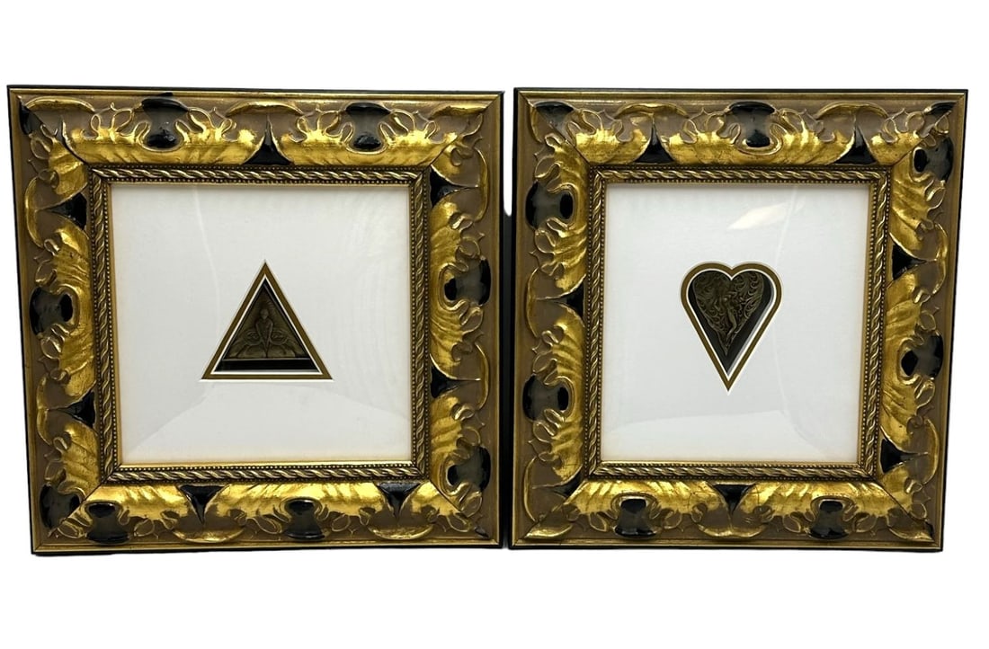 TWO ERTE FRAMED BRONZE MEDALLIONS (1 of 10)