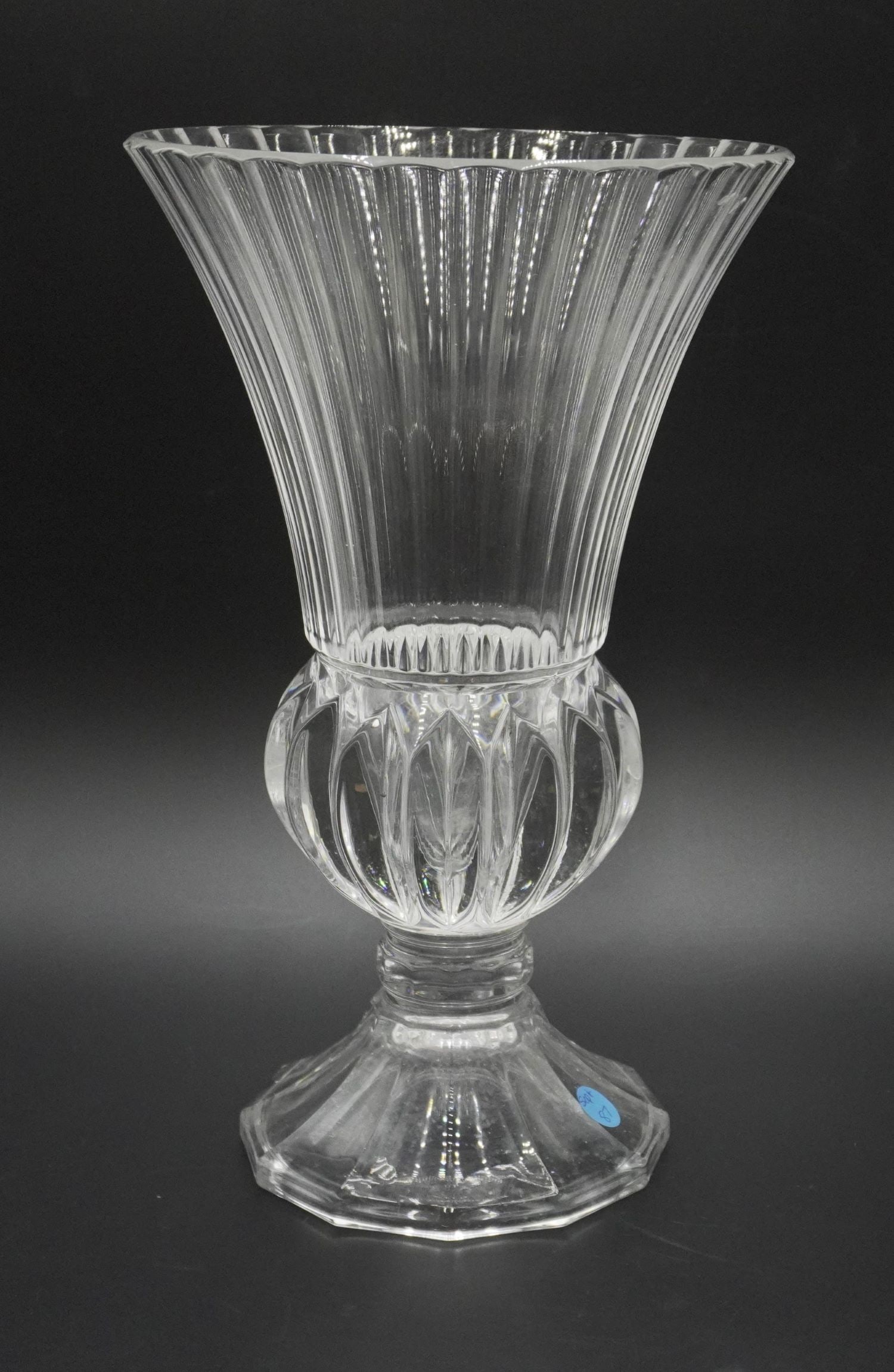LARGE FRENCH REGENCY STYLE CRYSTAL VASE 14" (1 of 5)