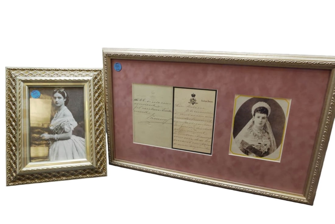 EMPRESS OF RUSSIA MARIA FEODOROVNA FRAMED HANDWRITTEN LETTER AND PORTRAIT (1 of 8)