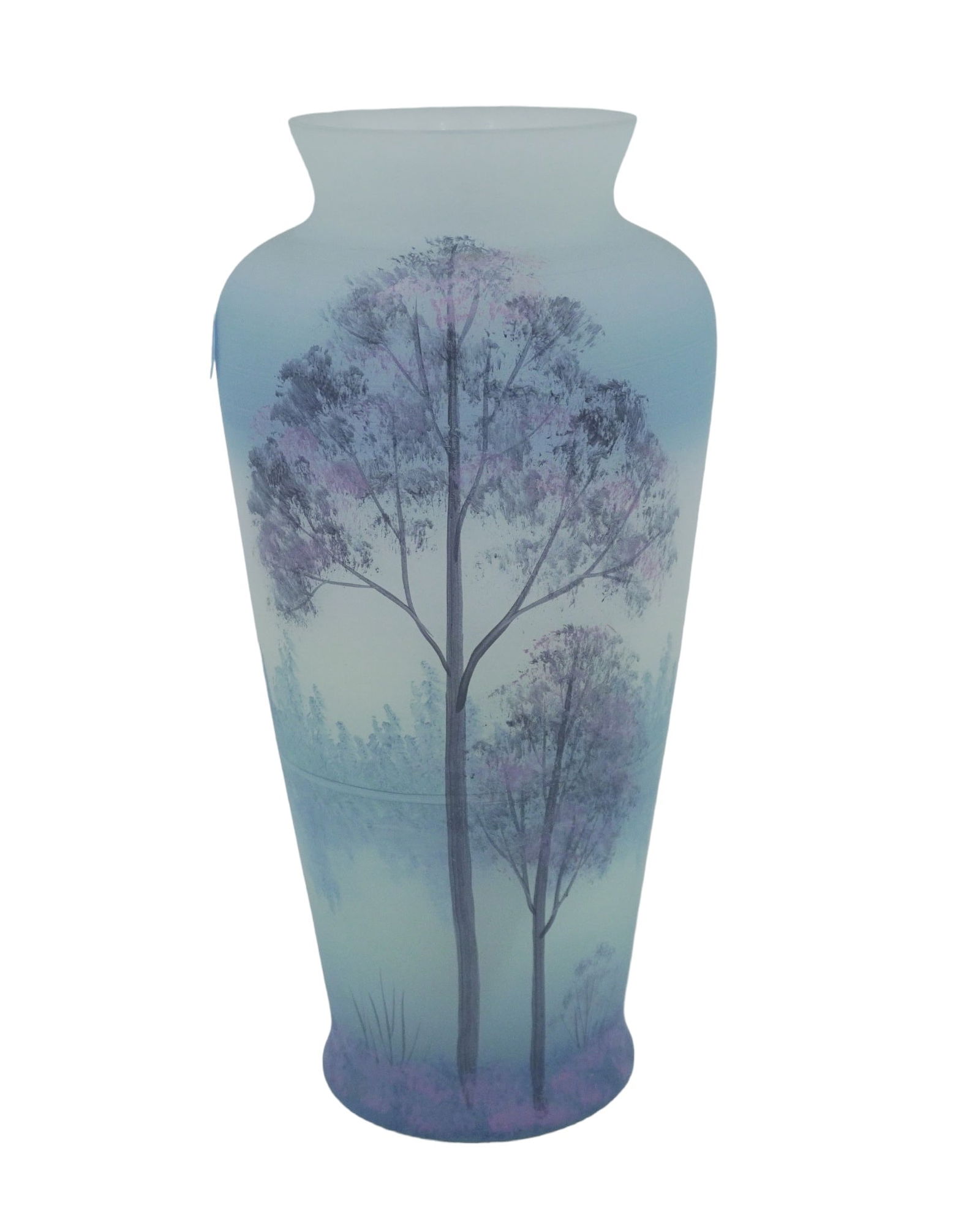 RARE VINTAGE HAND PAINTED FENTON ART GLASS VASE (1 of 5)