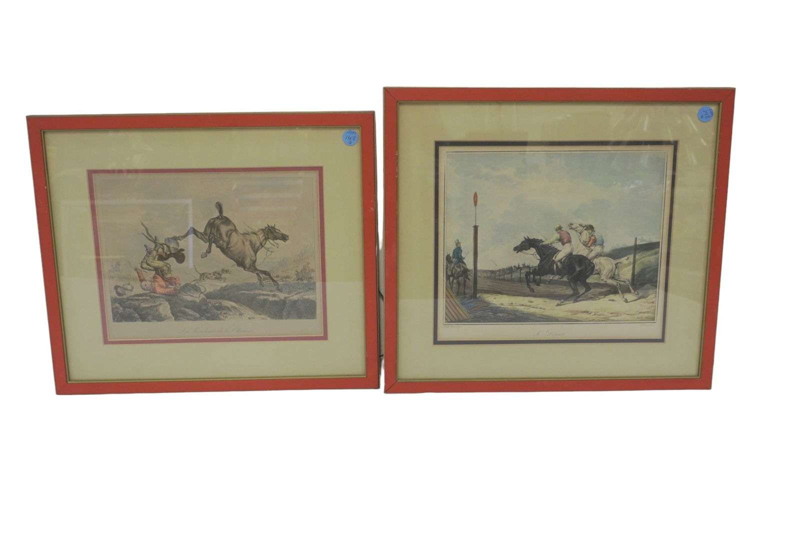 PAIR OF ANTIQUE CARLE VERNET HAND COLORED LITHOGRAPHS (1 of 5)