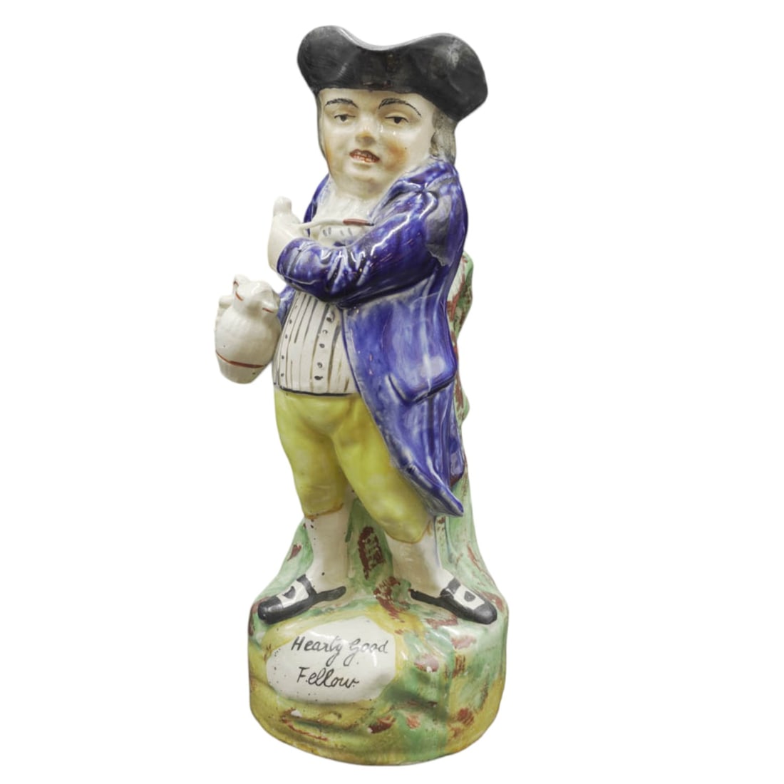 ANTIQUE STAFFORDSHIRE "HEARTY GOOD FELLOW" TOBY JUG (1 of 8)