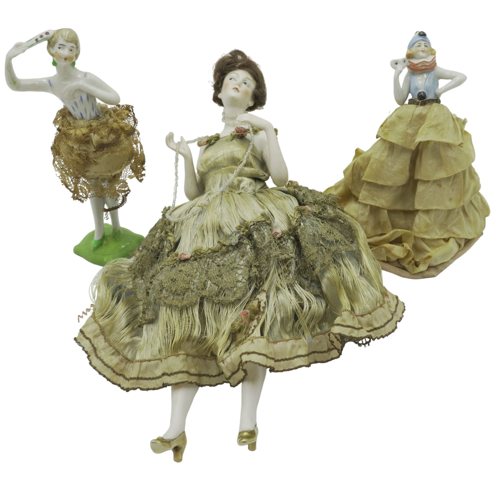 3 ART DECO PORCELAIN DOLLS (1 of 6)