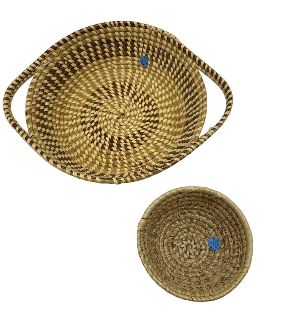 CHARLESTON SWEETGRASS BASKETS - LOT OF 2 (1 of 5)