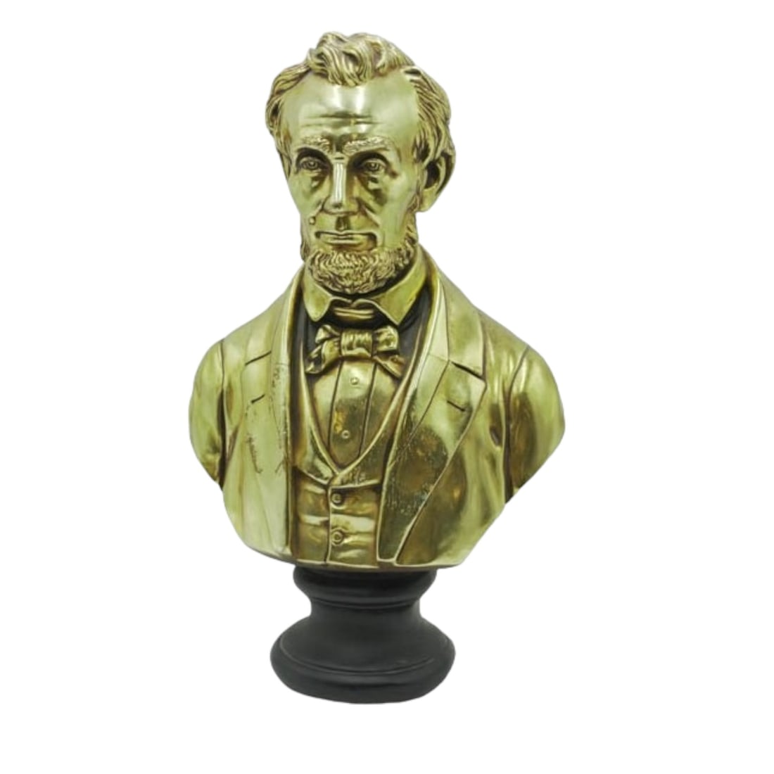 GILDED CHALKWARE BUST OF LINCOLN (1 of 6)
