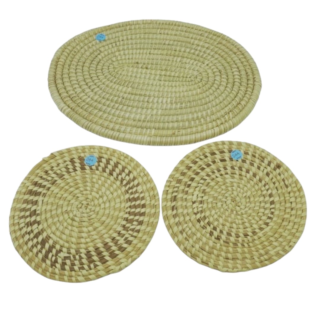 LOT OF CHARLESTON SWEETGRASS TRIVETS - 3 PIECES (1 of 5)