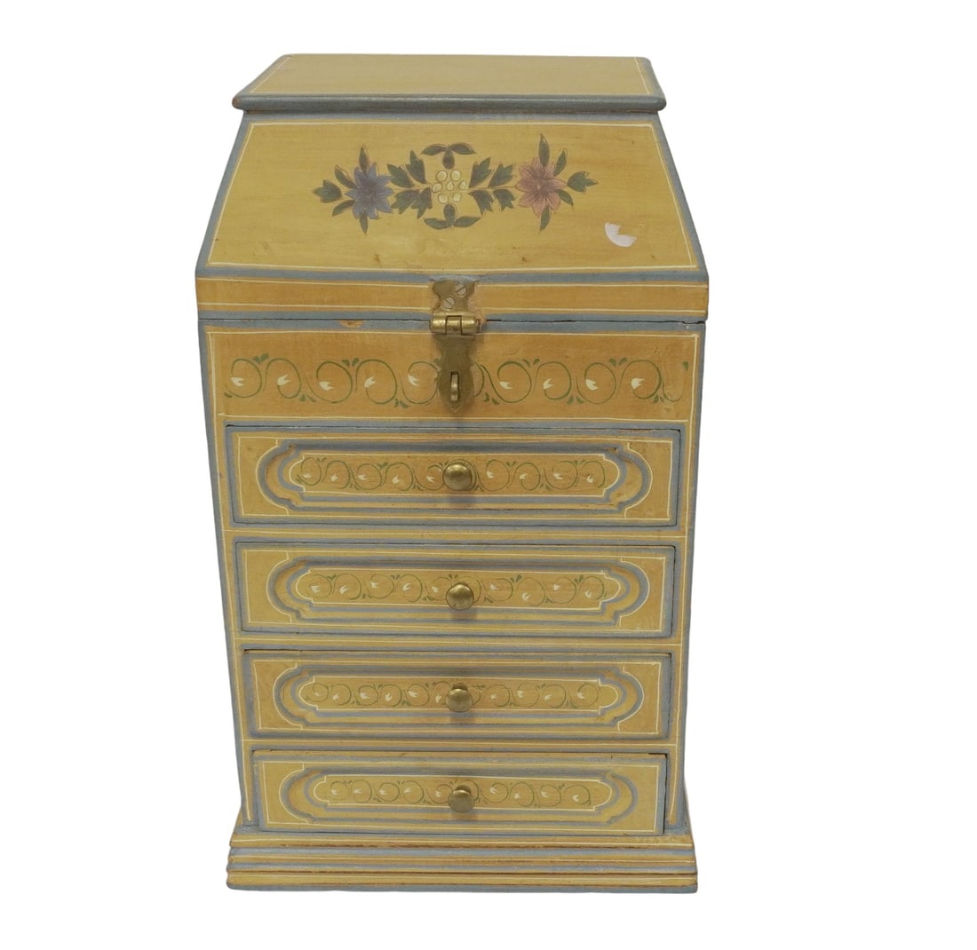 VINTAGE HAND PAINTED JEWELRY CHEST (1 of 7)