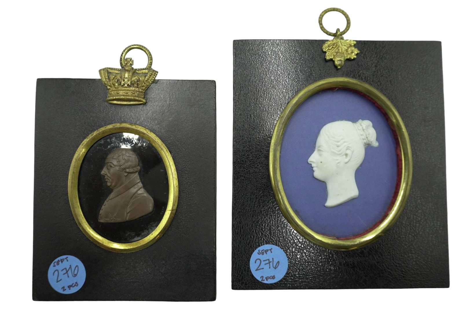 PAIR OF BRITISH ROYAL CAMEOS INCLUDING GEORGE THE THIRD (1 of 5)