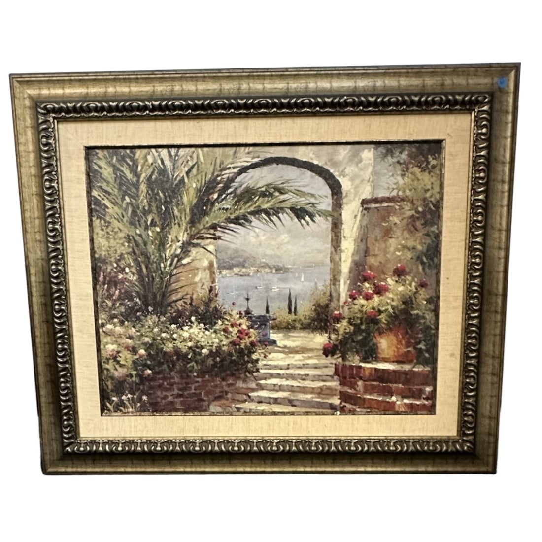 LARGE MEDITERRANEAN GARDEN VISTA FRAMED (1 of 4)