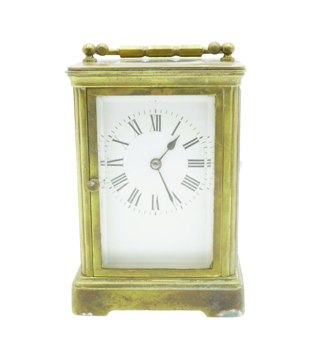 ANTIQUE BRONZE CARRIAGE CLOCK (1 of 7)