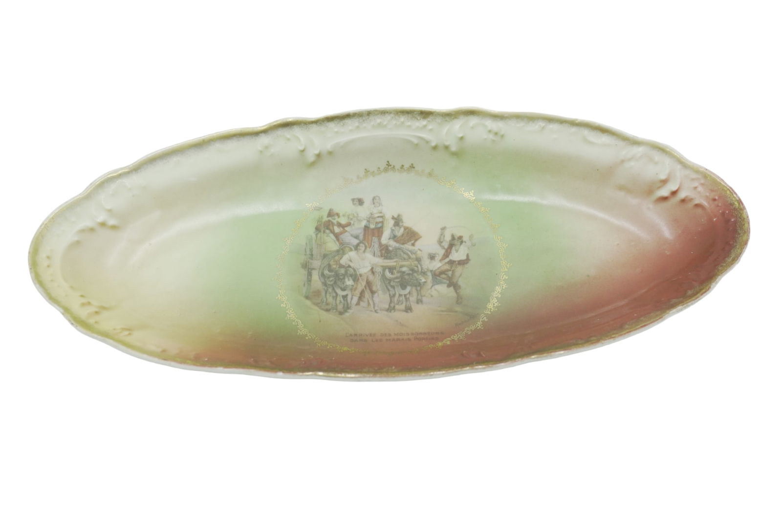 ANTIQUE RELISH TRAY FEATURING LOUIS LEOPOLD ROBERT ARTWORK (1 of 6)