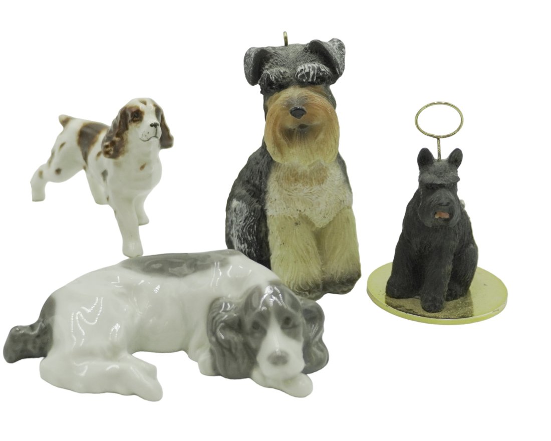 LOT OF DOG FIGURINES INCLUDING LLADRO SPANIEL FIGURINE (1 of 6)