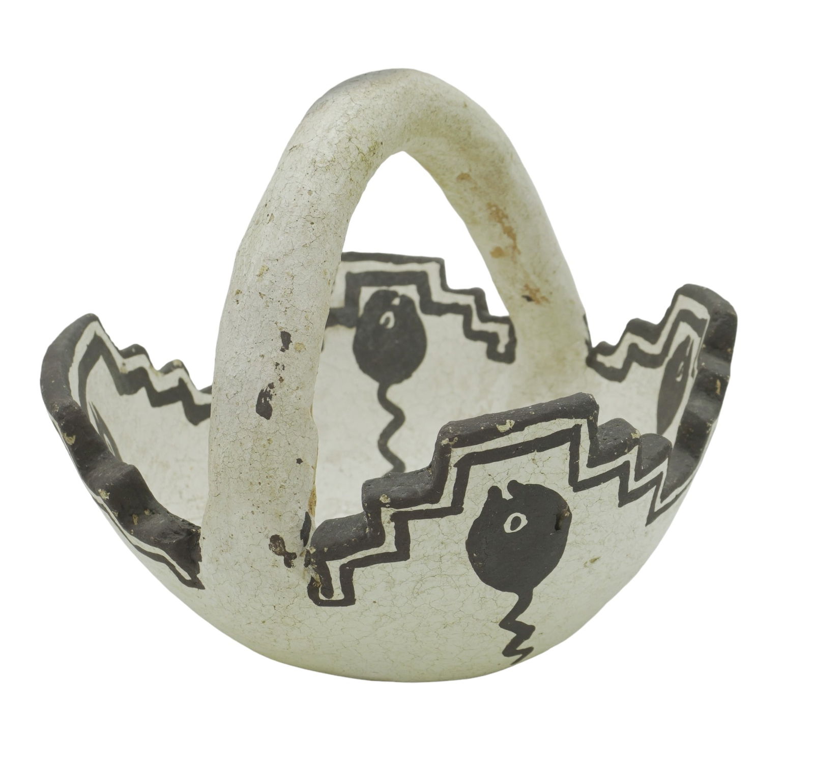 ZUNI POTTERY TADPOLE BASKET 1940s (1 of 6)