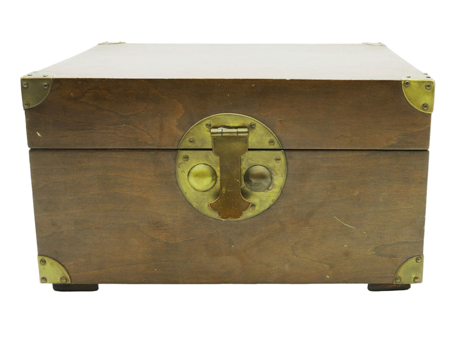 VINTAGE CHINESE WOOD TEA CHEST (1 of 11)