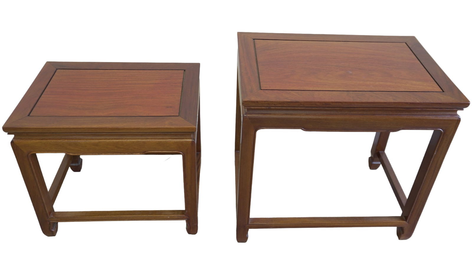 2 MID CENTURY CHINESE ROSEWOOD NESTING TABLES (1 of 9)