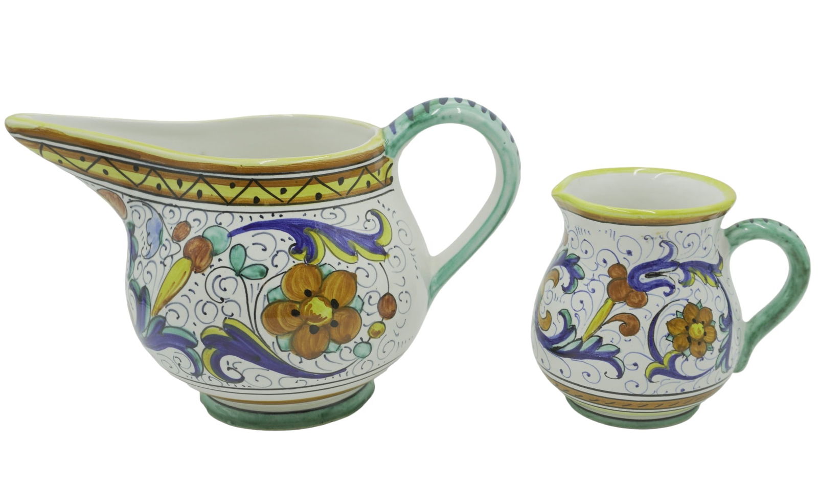 2 DERUTA ITALY HAND PAINTED PITCHERS (1 of 7)