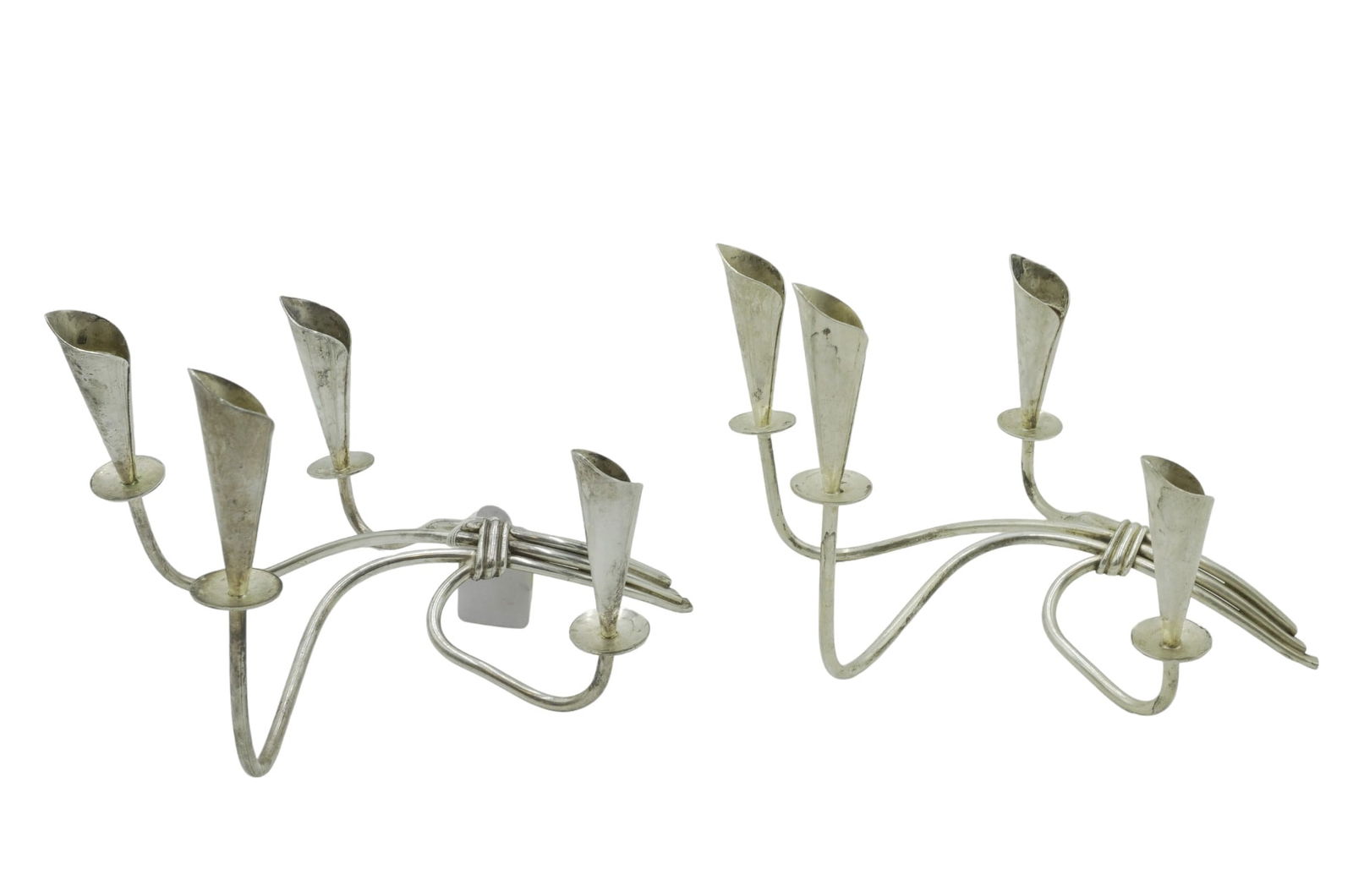 PAIR MCM HANS JENSEN CALLA LILY CANDLE HOLDERS (1 of 11)