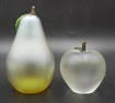 PAIR ORIENT AND FLUME FRUIT PAPERWEIGHTS