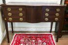 ANTIQUE MAHOGANY SATINWOOD BANDED SIDEBOARD