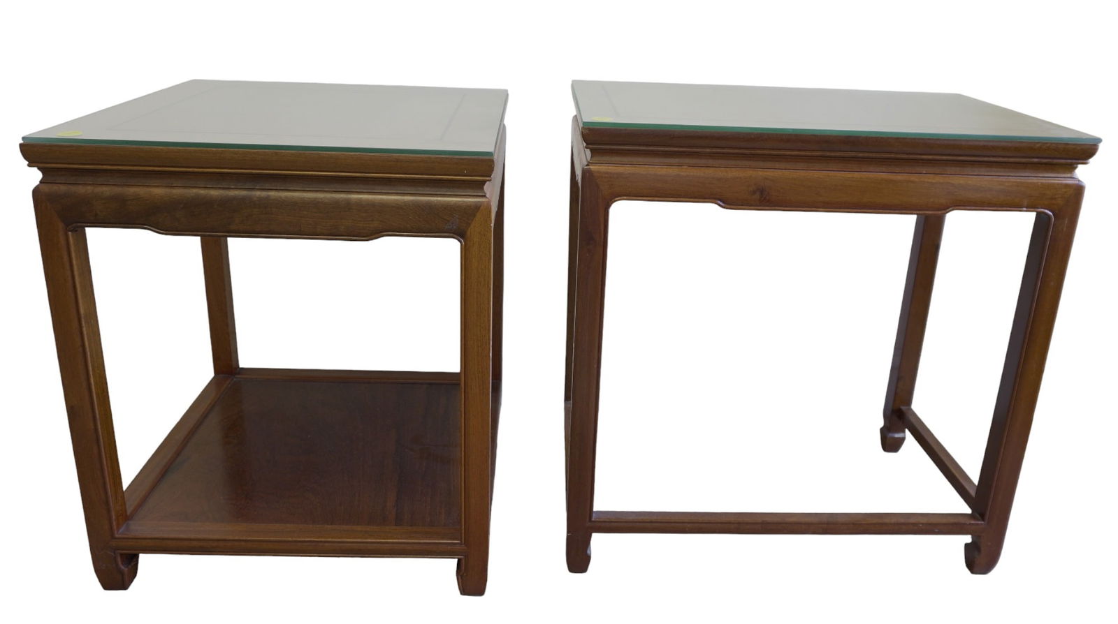 PAIR MCM CHINESE ELM OCCASIONAL TABLES (1 of 9)