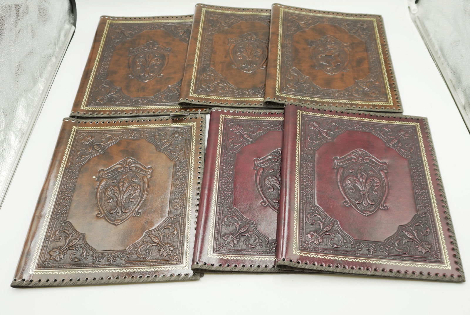 6 FLORENTINE LEATHER SKETCHBOOK / LARGE NOTEBOOK COVERS (1 of 9)