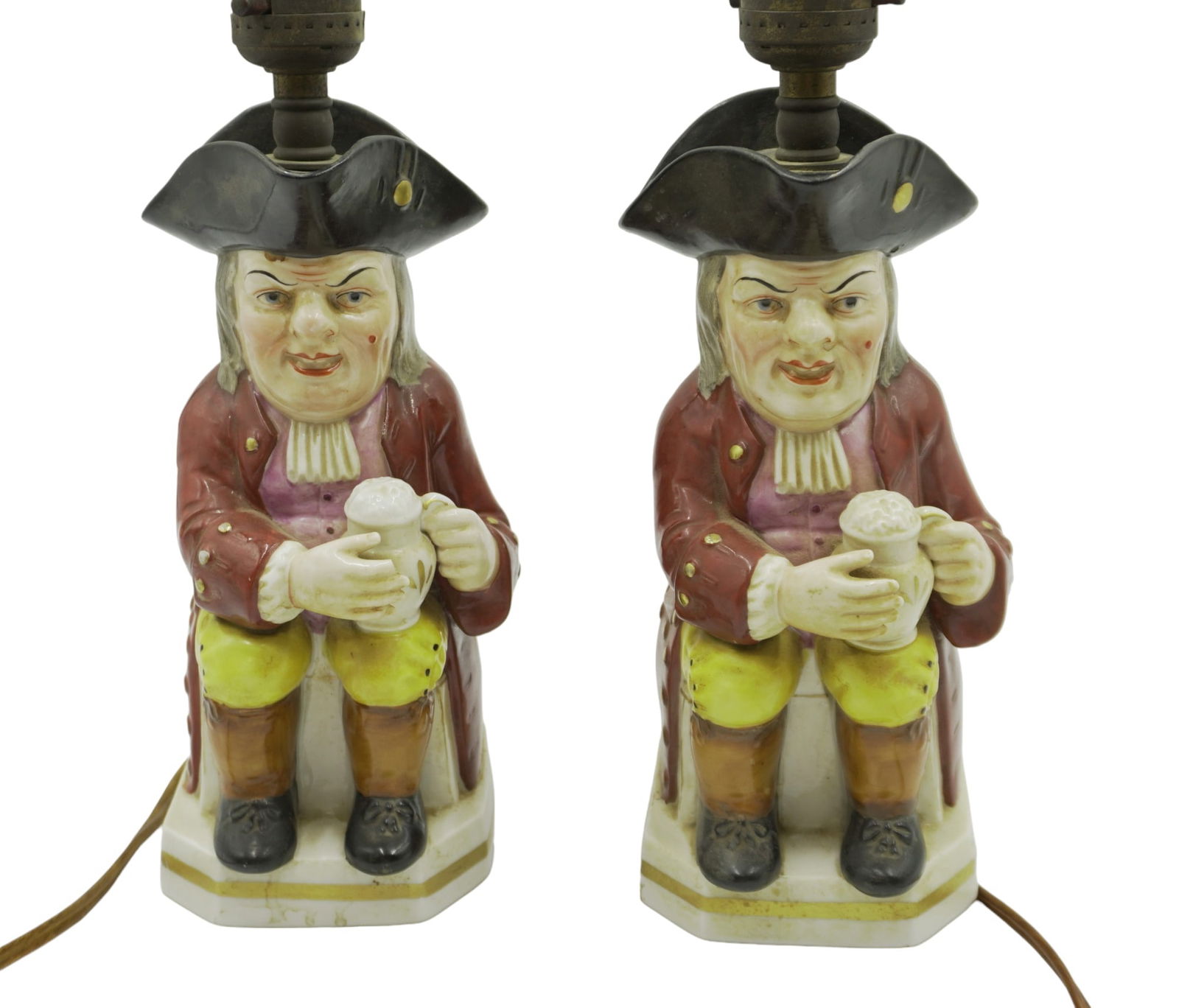 PAIR VINTAGE TOBY JUG LAMPS (1 of 5)