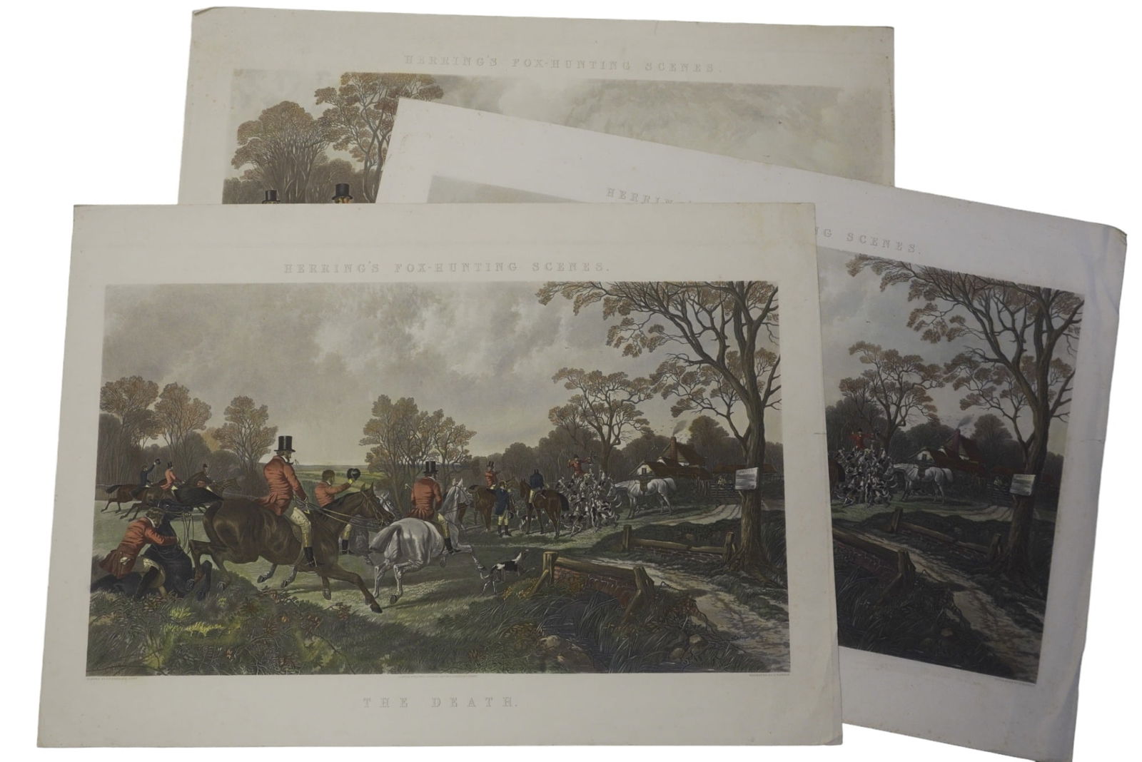 3 JOHN FREDERICK HERRING SR (1795-1865), AFTER, HERRING’S FOX HUNTING SCENES (1 of 14)