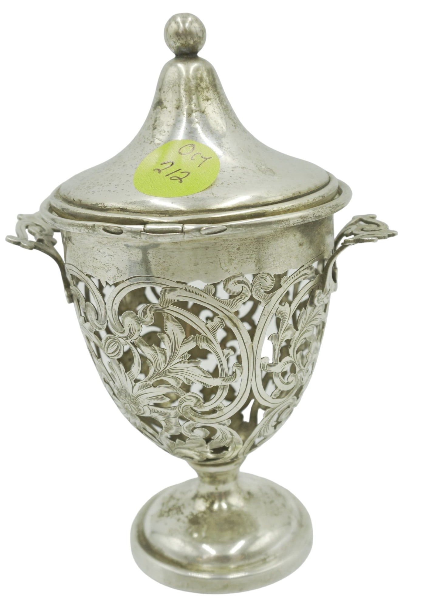 ORNATE STERLING SILVER CONDIMENT HOLDER (1 of 8)