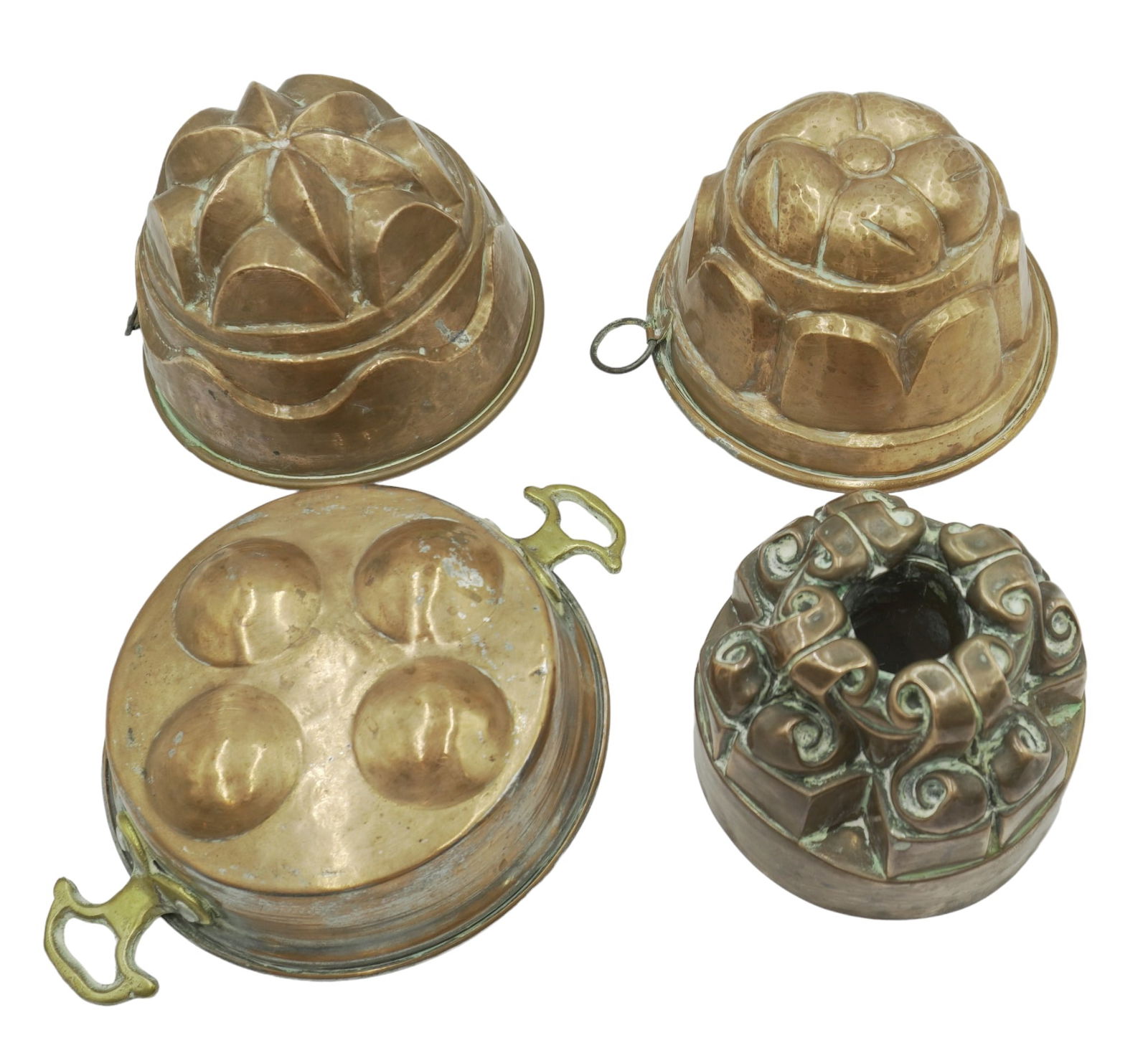 LOT OF LATE 18TH CENTURY COPPER MOLDS - 4 PIECES (1 of 8)