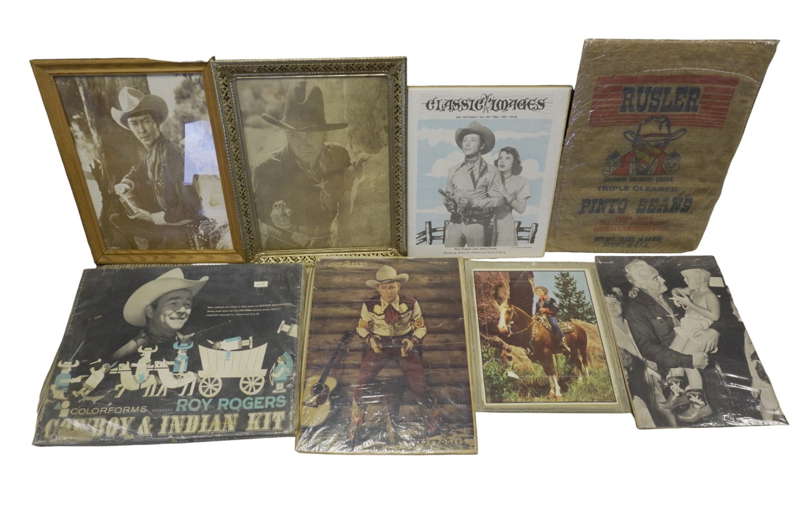 7 pc VINTAGE ROY ROGERS & GENE AUTRY COLORFORMS - PUZZLE - MORE (1 of 8)