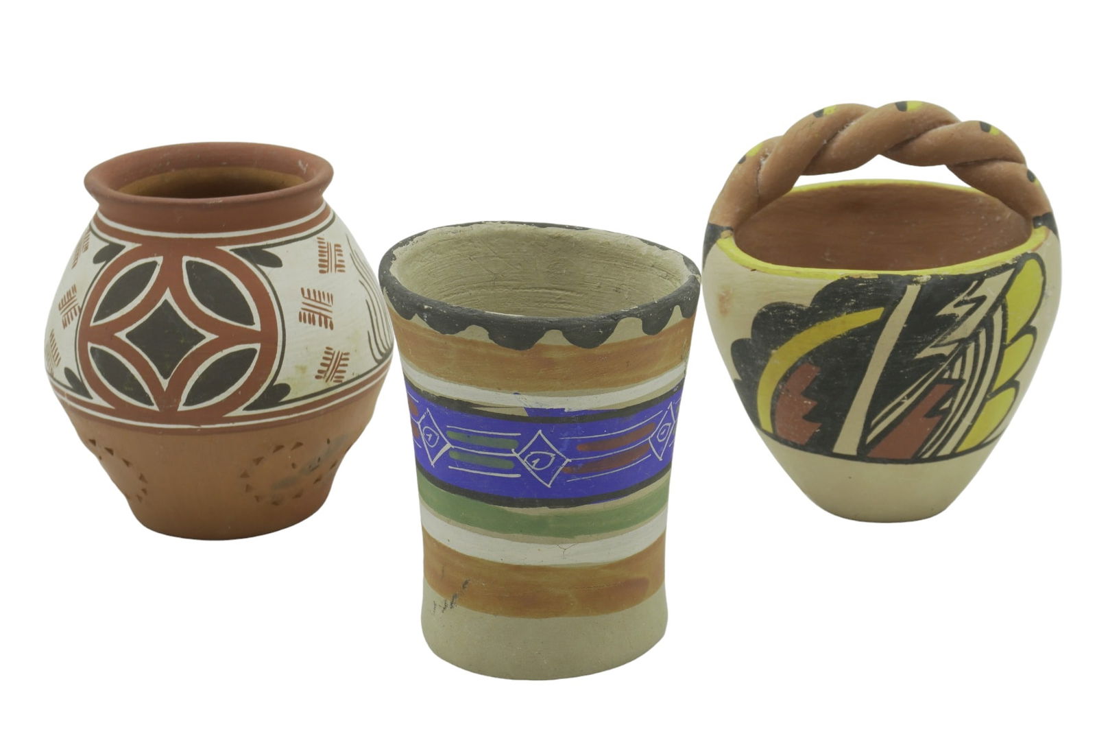 3 VINTAGE NATIVE AMERICAN & MEXICAN POTTERY PIECES (1 of 7)