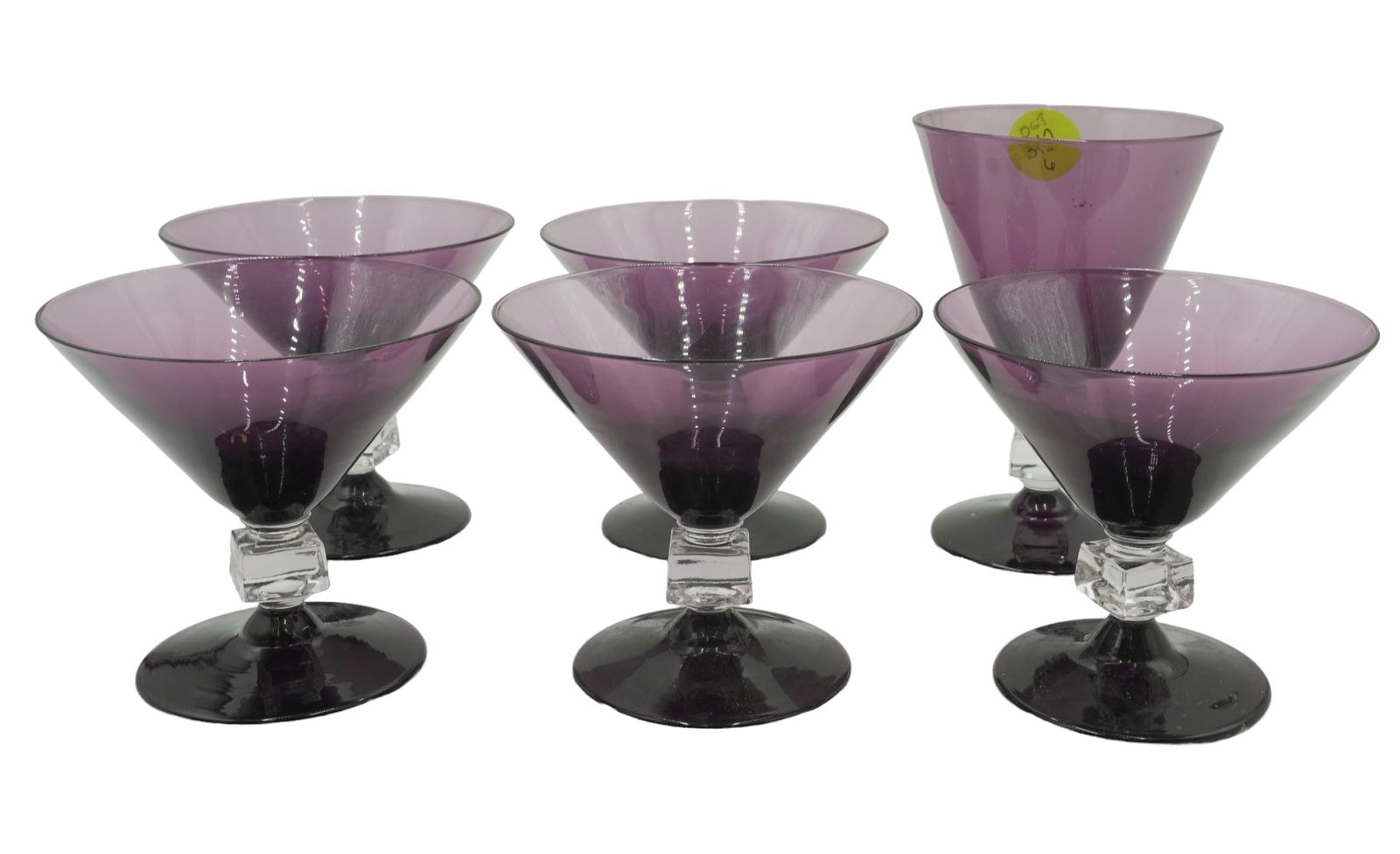 6 pc BRYCE WILMINGTON PURPLE GLASSES (1 of 5)