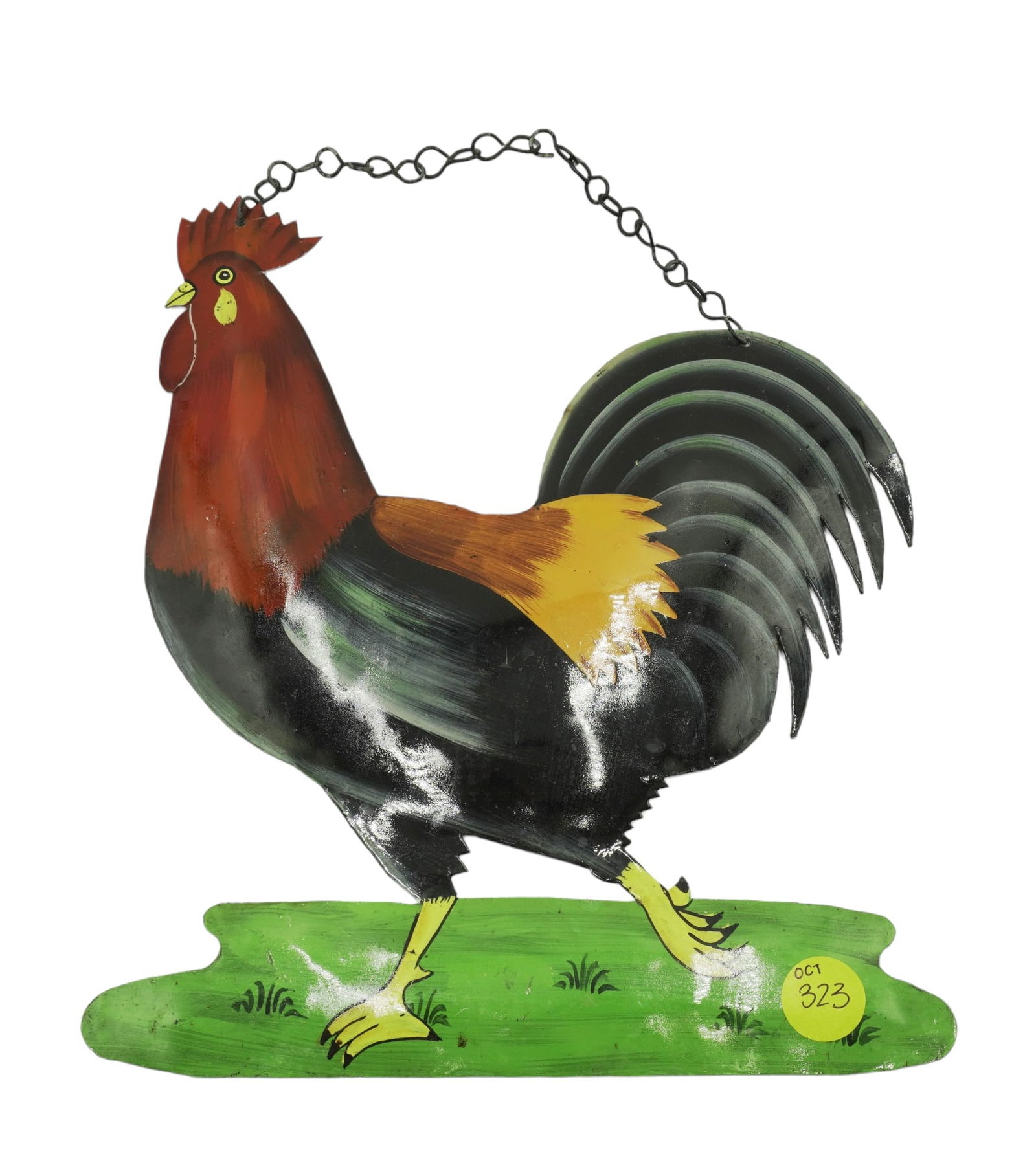 HANDPAINTED METAL HANGING ROOSTER (1 of 4)