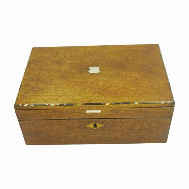 ANTIQUE INLAID TRAVEL / LAP DESK (1 of 8)