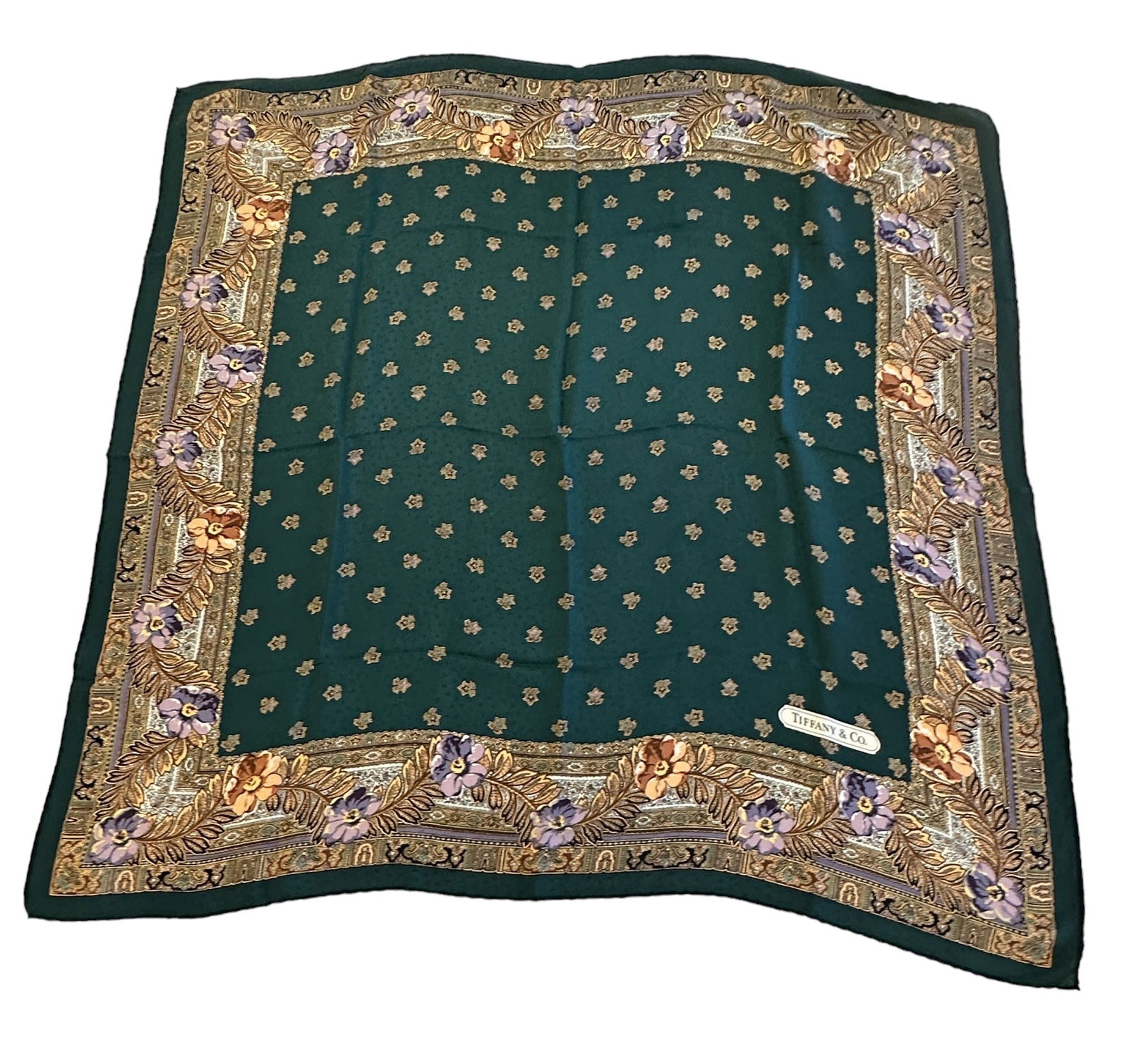 VINTAGE TIFFANY & CO SILK SCARF (1 of 4)