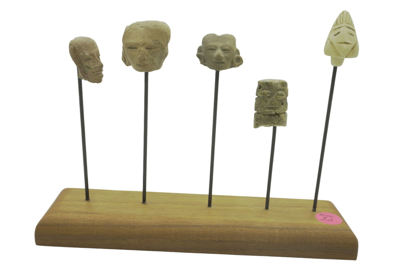 5 CLAY & STONE PRE COLUMBIAN TEOTIHUACAN MASK/FACES (1 of 5)